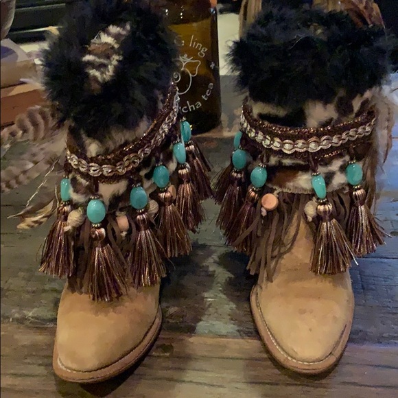 Up Cycled BoHo boots✌🏻I custom make for many❤️ - Picture 2 of 6